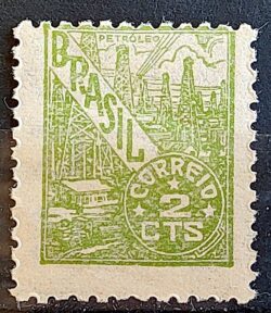 Selo Regular Cod RHM 461 Netinha Petroleo 2 cts Filigrana Q 1947 2
