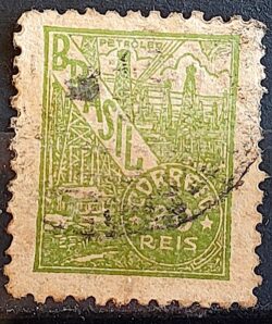 Selo Regular Cod RHM 461 Netinha Petroleo 2 cts Filigrana Q 1947 Circulado 1