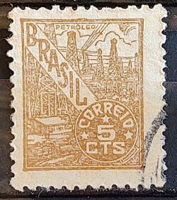 Selo Regular RHM 462 Netinha Petroleo 5 cts Filigrana Q 1949 Circulado 1