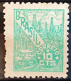 Selo Regular RHM 463 Netinha Petroleo 10 cts Filigrana Q 1948
