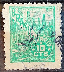 Selo Regular Cod RHM 463 Netinha Petroleo 10 cts Filigrana Q 1948 Circulado 10