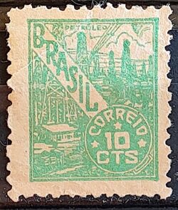 Selo Regular Cod RHM 463 Netinha Petroleo 10 cts Filigrana Q 1948 Circulado 2