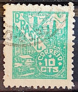 Selo Regular Cod RHM 463 Netinha Petroleo 10 cts Filigrana Q 1948 Circulado 7