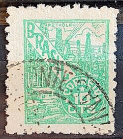 Selo Regular Cod RHM 463 Netinha Petroleo 10 cts Filigrana Q 1948 Circulado 8