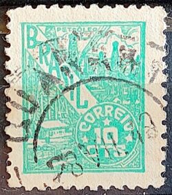 Selo Regular Cod RHM 463 Netinha Petroleo 10 cts Filigrana Q 1948 Circulado 9