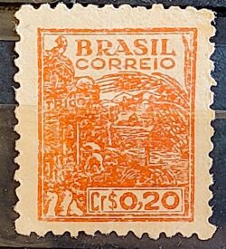 Selo Regular Cod RHM 464 Netinha Trigo Cr$ 0,20 Filigrana Q 1947