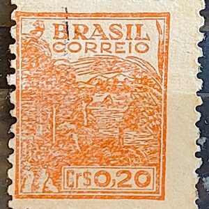 Selo Regular Cod RHM 464 Netinha Trigo Cr$ 0,20 Filigrana Q 1947 Circulado 1