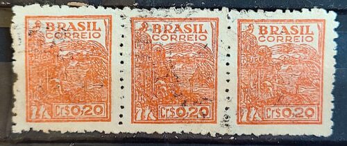 Selo Regular RHM 464 Netinha Trigo Cr$ 0,20 Filigrana Q 1947 Circulado 12 Terno