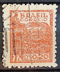 Selo Regular Cod RHM 464 Netinha Trigo Cr$ 0,20 Filigrana Q 1947 Circulado 4