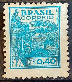 Selo Regular Cod RHM 466 Netinha Trigo Cr$ 0,40 Filigrana Q 1946 Sem Goma