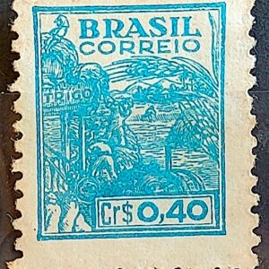 Selo Regular Cod RHM 466 Netinha Trigo Cr$ 0,40 Filigrana Q 1946 2