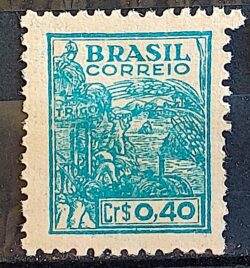 Selo Regular Cod RHM 466 Netinha Trigo Cr$ 0,40 Filigrana Q 1946 MH