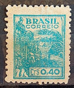 Selo Regular Cod RHM 466 Netinha Trigo Cr$ 0,40 Filigrana Q 1946 3