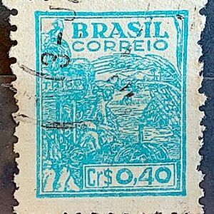 Selo Regular Cod RHM 466 Netinha Trigo Cr$ 0,40 Filigrana Q 1946 Circulado 1