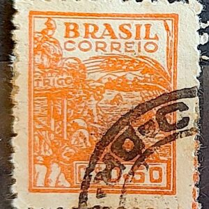 Selo Regular Cod RHM 467 Netinha Trigo Cr$ 0,50 Filigrana Q 1949 Circulado 2