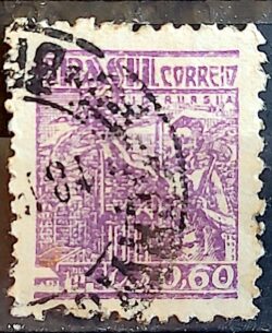 Selo Regular Cod RHM 468 Netinha Siderurgia Cr$ 0,60 Filigrana Q 1948 Circulado 3