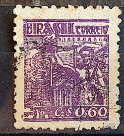 Selo Regular Cod RHM 468 Netinha Siderurgia Cr$ 0,60 Filigrana Q 1948 Circulado 5