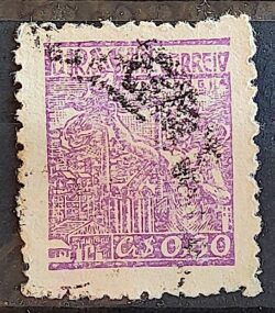 Selo Regular Cod RHM 468 Netinha Siderurgia Cr$ 0,60 Filigrana Q 1948 Circulado 7