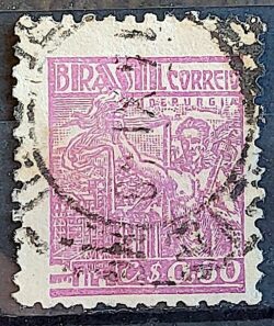 Selo Regular Cod RHM 468 Netinha Siderurgia Cr$ 0,60 Filigrana Q 1948 Circulado 8