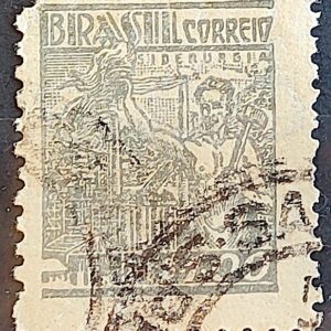 Selo Regular Cod RHM 470 Netinha Siderurgia Cr$ 1,00 Filigrana Q 1947 Circulado 8