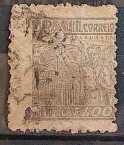 Selo Regular Cod RHM 470 Netinha Siderurgia Cr$ 1,00 Filigrana Q 1947 Circulado 9