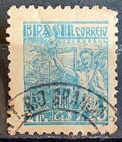 Selo Regular Cod RHM 471 Netinha Siderurgia Cr$ 1,20 Filigrana Q 1947 Circulado 1