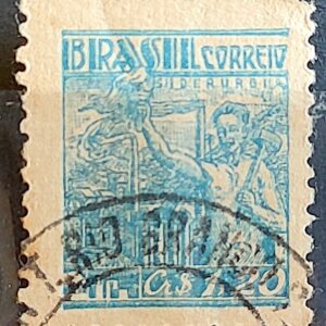Selo Regular Cod RHM 471 Netinha Siderurgia Cr$ 1,20 Filigrana Q 1947 Circulado 1