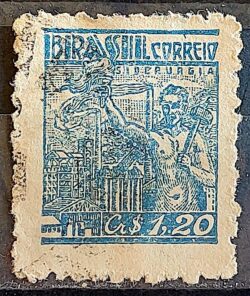 Selo Regular Cod RHM 471 Netinha Siderurgia Cr$ 1,20 Filigrana Q 1947 Circulado 7