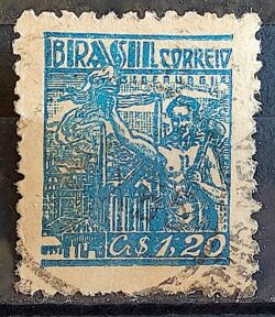 Selo Regular Cod RHM 471 Netinha Siderurgia Cr$ 1,20 Filigrana Q 1947 Circulado 8