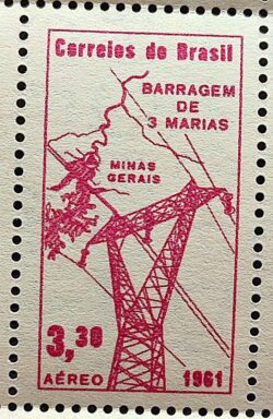 A 103 Selo Aereo Barragem Tres Marias Energia Eletrica Mapa 1961