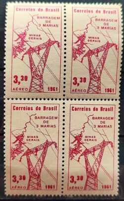 A 103 Selo Aereo Barragem Tres Marias Energia Eletrica Mapa 1961 Quadra 2