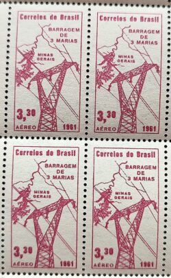 A 103 Selo Aereo Barragem Tres Marias Energia Eletrica Mapa 1961 Quadra