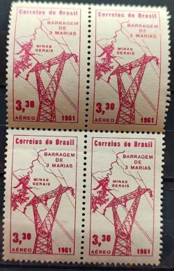 A 103 Selo Aereo Barragem Tres Marias Energia Eletrica Mapa 1961 Quadra 3