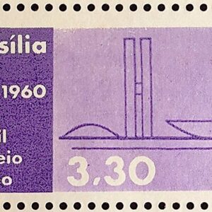 A 93 Selo Aereo Inauguracao de Brasilia Congresso Nacional 1960