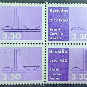 A 93 Selo Aereo Inauguracao de Brasilia Congresso Nacional 1960 Quadra 2
