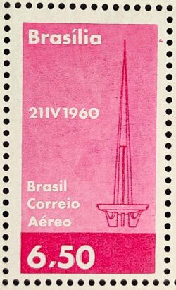 A 95 Selo Aereo Inauguracao de Brasilia Torre de TV Comunicacao 1960