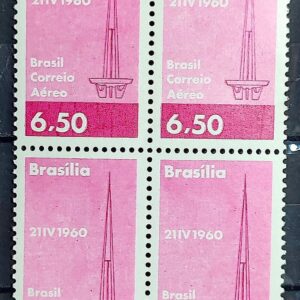 A 95 Selo Aereo Inauguracao de Brasilia Torre de TV Comunicacao 1960 Quadra 2