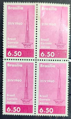 A 95 Selo Aereo Inauguracao de Brasilia Torre de TV Comunicacao 1960 Quadra 3