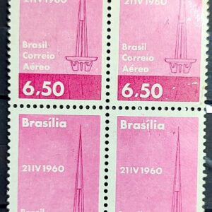 A 95 Selo Aereo Inauguracao de Brasilia Torre de TV Comunicacao 1960 Quadra 3