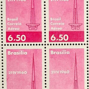 A 95 Selo Aereo Inauguracao de Brasilia Torre de TV Comunicacao 1960 Quadra