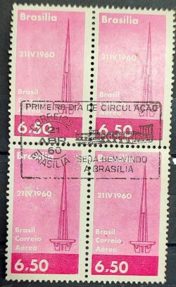 A 95 Selo Aereo Inauguracao de Brasilia Torre de TV Comunicacao 1960 Quadra CBC BSB