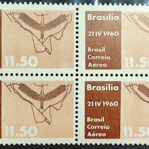 A 96 Selo Aereo Inauguracao de Brasilia Plano Piloto 1960 Quadra