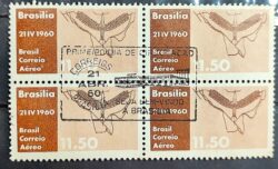 A 96 Selo Aereo Inauguracao de Brasilia Plano Piloto 1960 Quadra CBC BSB