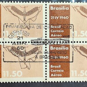 A 96 Selo Aereo Inauguracao de Brasilia Plano Piloto 1960 Quadra CBC BSB