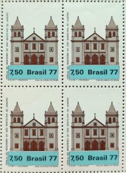 C 1025 Selo Arquitetura Religiosa Igreja Religiao Sao Bento 1977 Quadra