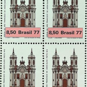 C 1026 Selo Arquitetura Religiosa Igreja Ouro Preto Religiao 1977 Quadra