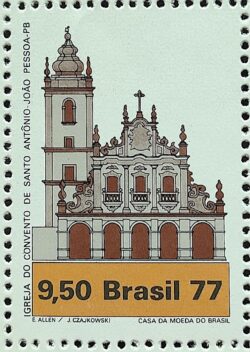 C 1027 Selo Arquitetura Religiosa Igreja Religiao Joao Pessoa 1977