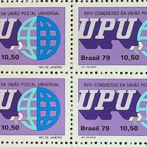 C 1107 Selo Congresso da UPU Uniao Postal Universal Servico Postal 1979 Quadra