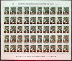 C 1398 Selo Aniversario Edificio da UPAEP Pero Vaz de Caminha Arara Bandeira Indio 1984 Folha