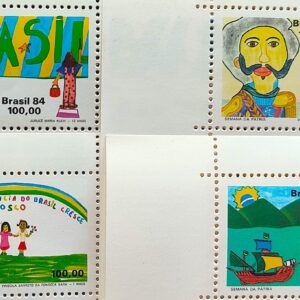 C 1412 Selo Semana da Patria Arte Dom Pedro Navio 1984 Serie Completa